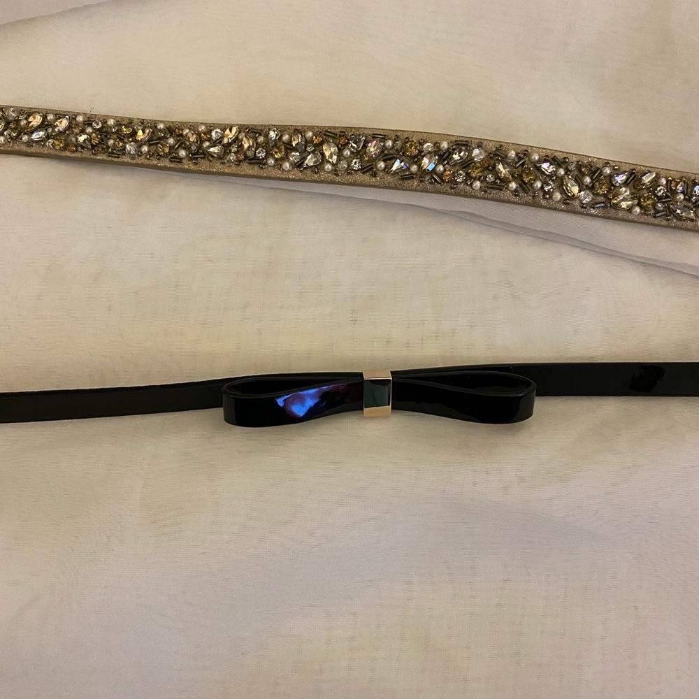 2/$15 WHBM Skinny Leather Belts